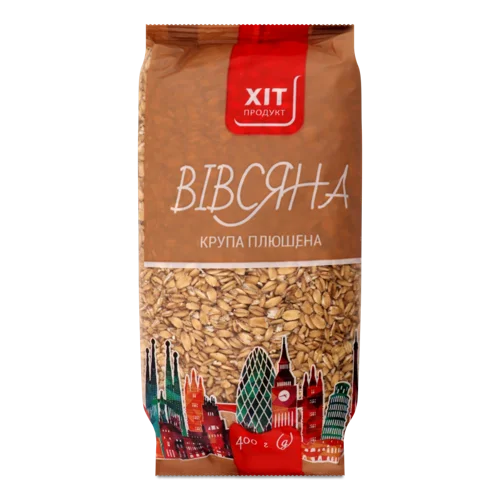 Вівсяна Крупа Плющена, Хіт Продукт, м/у 400г