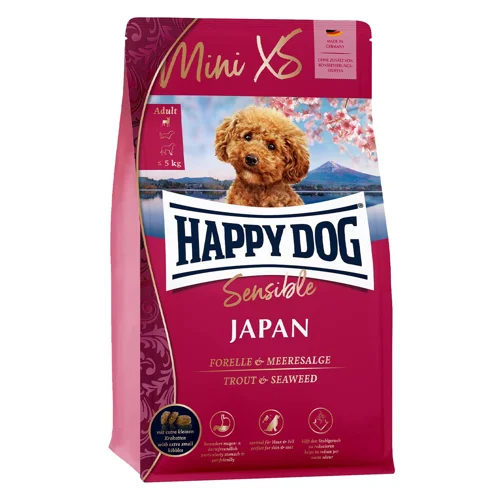 Корм сухий Happy Dog Mini XS Sensible Japan з куркою, фореллю та водоростями для собак до 5 кг 300г