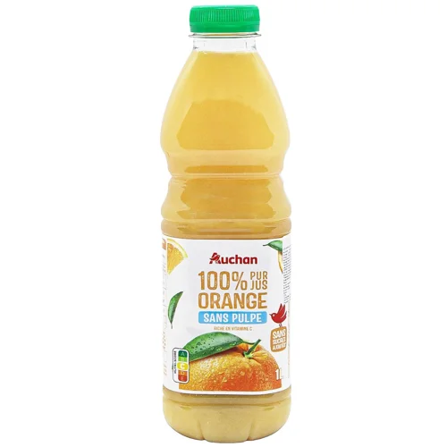 Сік Auchan апельсиновий без м'якоті 1л