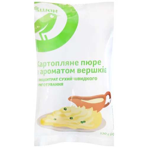 Картопляне пюре Auchan зі смаком вершків 120г