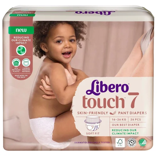 Підгузки-трусики Libero Touch Pants розмір 7 16-26кг 26шт