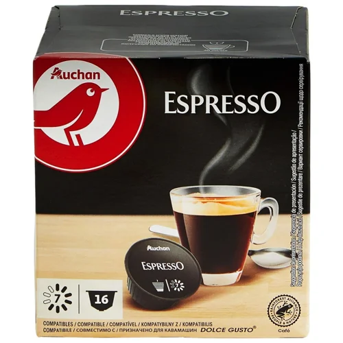 Кава Auchan Еспресо в капсулах 7г х 16шт