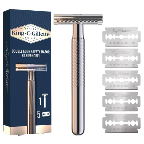 Бритва Gillette King C з 5 змінними касетами