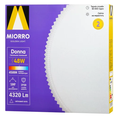 Світильник панельний Miorro Led Donna 48W 300x40мм