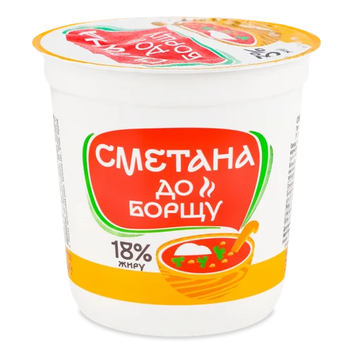 Сметана Пастеризована 18% Сметана До Борщу ст, 350г