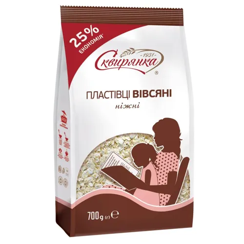 Пластівці Сквирянка Ніжні вівсяні 700г