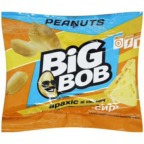 Арахіс Big Bob смажений зі смаком сиру 30г