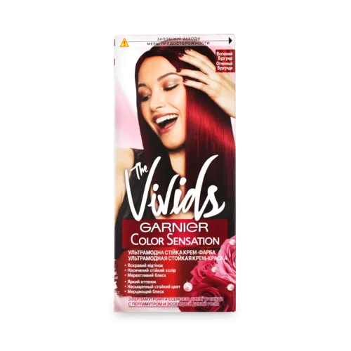 Крем-фарба Для Волосся Вогняний Бургунди, The Vivids Color Sensation Garnier, 1г