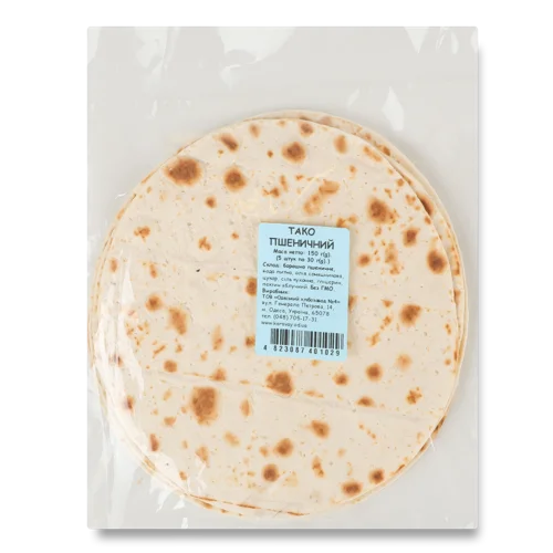 Тако Пшеничне Вищого Ґатунку ТОВ Одеський Хлібозавод №4, 5х30г