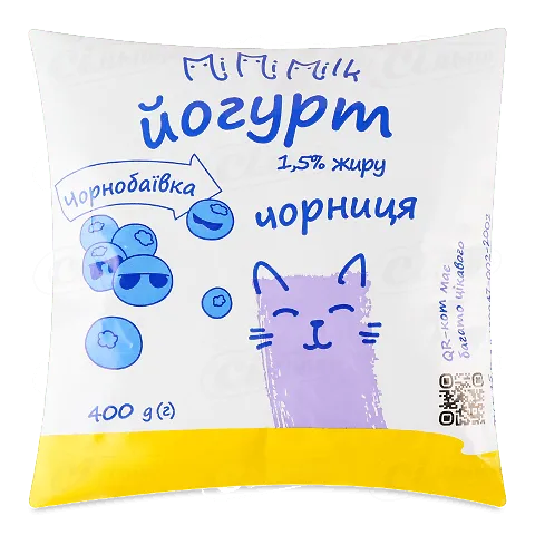 Йогурт МіMіMilk чорниця 1,5%, 400г