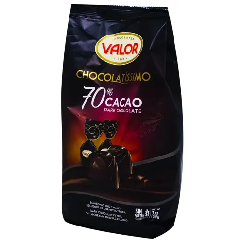 Цукерки Valor Пралине Dark 70% 180г