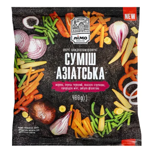 Суміш овочева швидкозаморожена Азіатська Лімо 400г