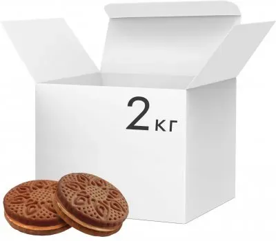 Печиво-сендвіч Konti Duo зі смаком карамелі та арахісової пасти 2 кг