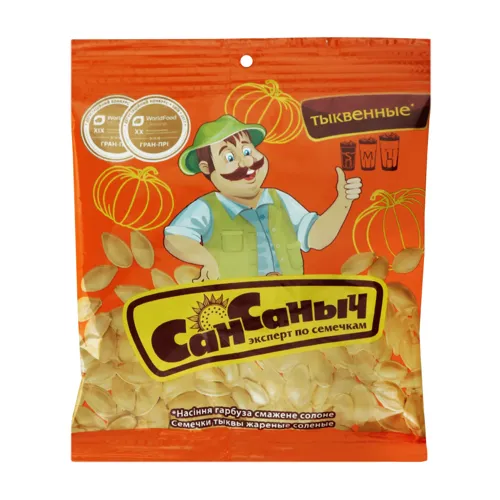 Насіння гарбузове смажене солоне СанСанич м/у 40г