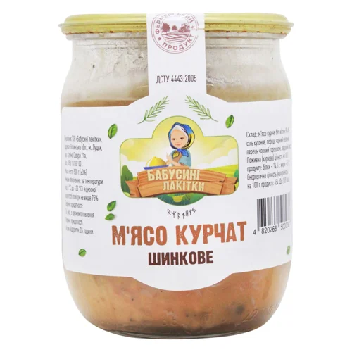 М'ясо курчат Бабусині Лакітки шинкове 500г