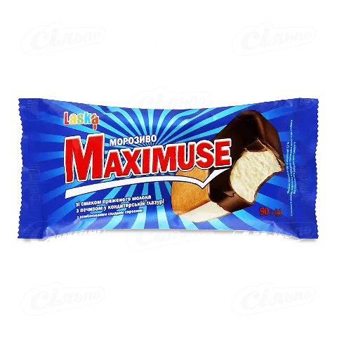 Морозиво Laska Maximuse пряжене молоко 90г