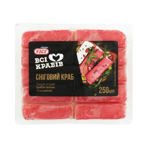 Крабові палички охолоджені Сніговий краб Vici 250г