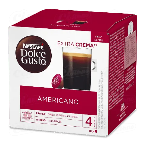 Кава мелена Dolce Gusto Americano, 16*8,5г