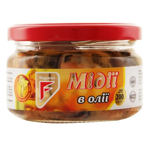 Мідії в олії Flagman с/б 200г