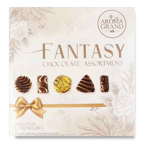 Цукерки Aroma Grand Fantasy асорті шоколадні, 200г