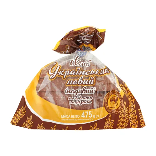 Хліб половинка в нарізці подовий Український новий Кулиничі 475г