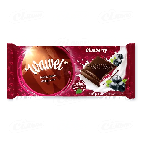 Шоколад десертний «Wawel» з чорничним наповнювачем, 100г