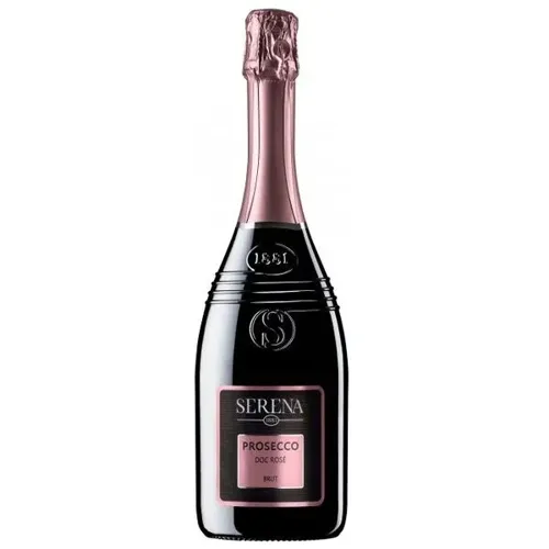 Вино ігристе Serena 1881 Prosecco DOC Rose Brut Millesimato, рожеве, брют, 11%, 0,75л
