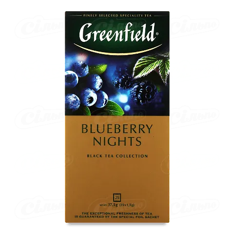 Чай чорний Greenfield Blueberry Nights, 25*1,5г/уп