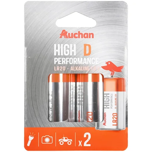 Батарейки Auchan Premium LR20 D 2шт