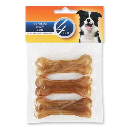 Кістка Для Собак Пресована В/ґ 8.5см 4Dog, М/у 3шт