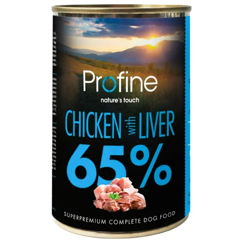 Корм вологий Profine з куркою та курячою печінкою для собак всіх порід 400г