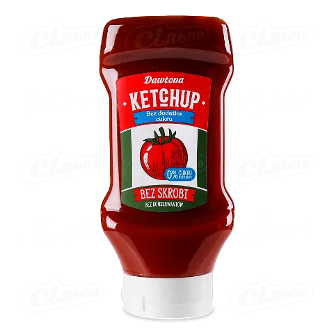 Кетчуп Dawtona томатний без додавання цукру, 450г