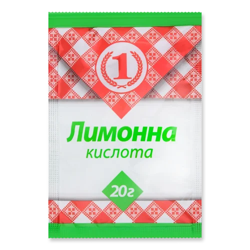 Кислота Лимонна Вищого Ґатунку ТМ '1', 20г