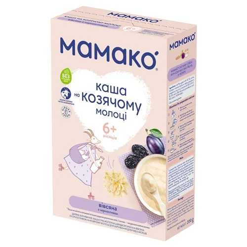 Каша Мамако вівсяна з чорносливом на козячому молоці 200г