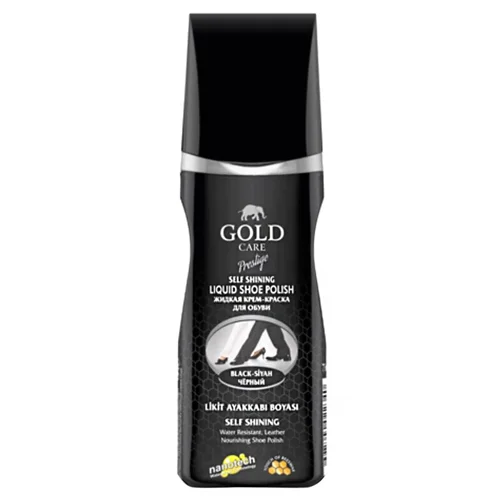 Крем-фарба для взуття Gold Care рідка 75мл чорний