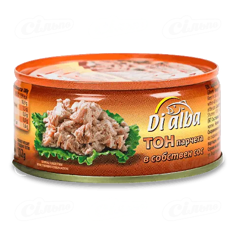 Тунець Di Alba шматочками, 160г