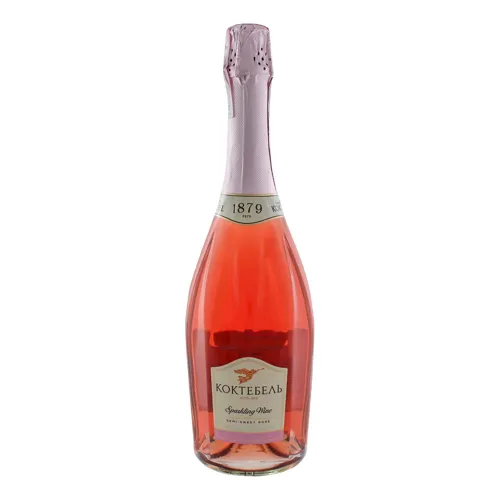 Вино ігристе 0.75л 10.5-13.5% рожеве напівсолодке Коктебель пл