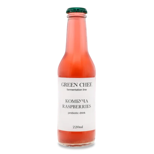 Напій Безалкогольний Натуральний Комбуча З Малиною, c/пл, 220мл
