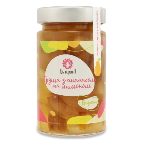 Варення Груша З Ананасом Та Лимоном, с/б 350г
