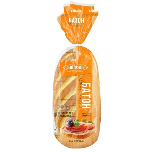 Батон Київхліб Пшеничний нарізаний 500г
