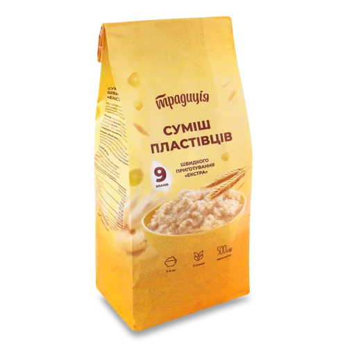 Суміш Пластівців 9 Злаків Екстра, 500г, Традиція