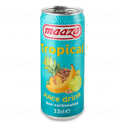 Напій соковий «Maaza Тропікал» негазований, 0,33л