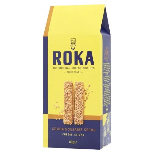 Палички сирні Roka з сиром гауда та кунжутом 80г