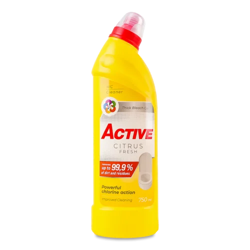 Засіб для Чищення Унітазу Citrus Fresh Active, цитрусовий аромат, 750 мл