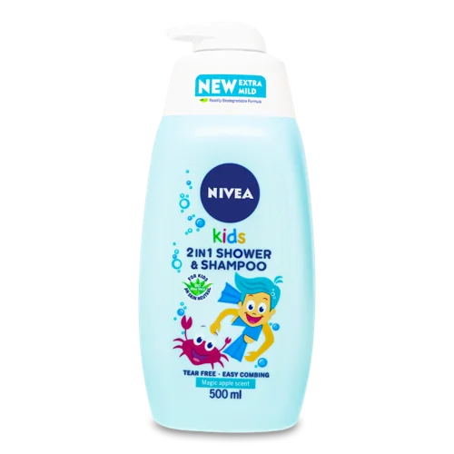 Гель для Душу І Шампунь 2в1 Kids Nivea для Хлопчиків, 500мл