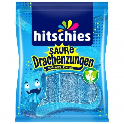 Цукерки жувальні «Hitschies» Saure Drachenzungen, 125г