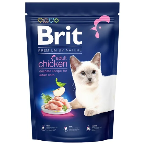 Корм сухий Brit Premium з куркою для котів 1,5кг