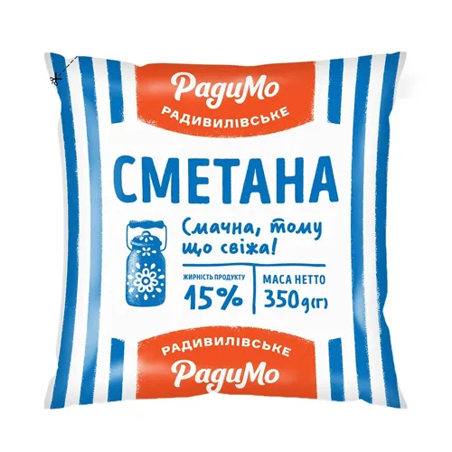 Сметана РадиМо 15% 350г