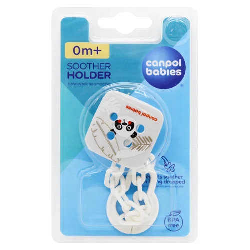 Ланцюжок до пустушки Canpol Babies BabiesBoo білий