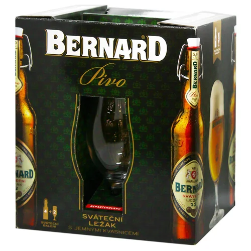 Набiр Bernard Celebration Lager 4*0.5л+2 келиха 0.4